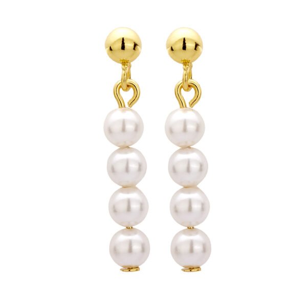 Mini Pearl Sugarcane Shape Cute Girl Earrings 2cm White Shell Beads String Temperament Ladies Earrings Daily Jewelry Accessories - Image 4